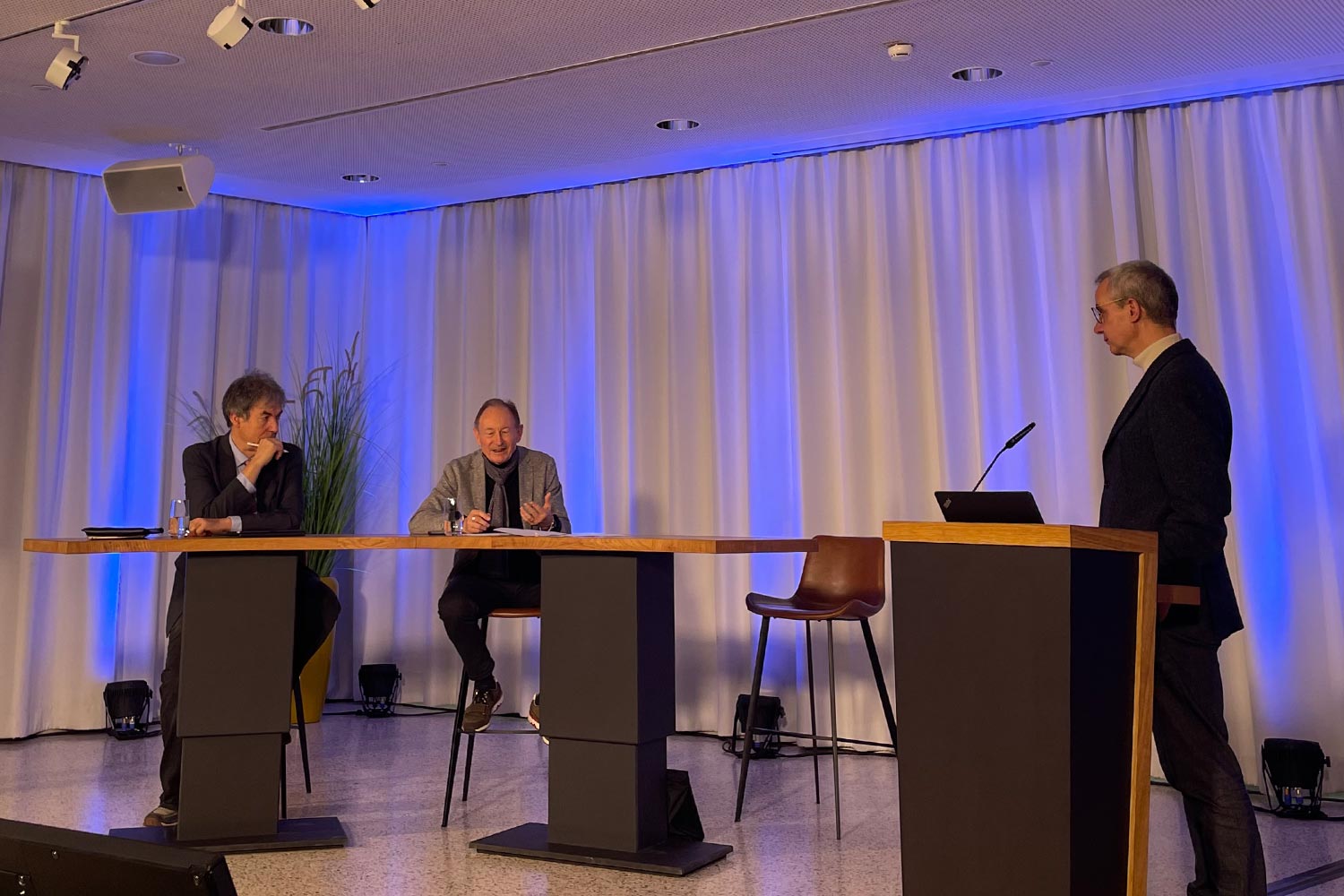 Michael Kanert, Michael Phieler und Dr. Bernhard Joachim Scholz im Gespräch